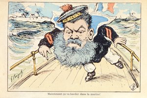 Caricatura del Ministro della Marina, Camille Pelletan (1846-1915)